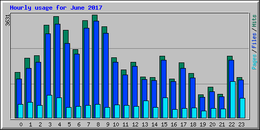Hourly usage for June 2017