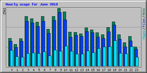 Hourly usage for June 2018