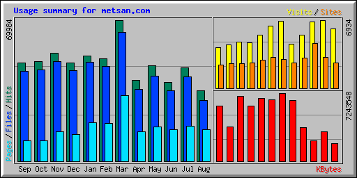Usage summary for metsan.com